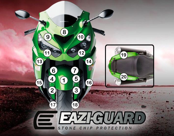 Eazi-Guard Paint Protection Film for Kawasaki ZX-14R GUARDKAW008