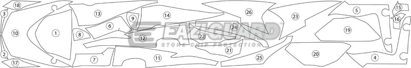 Eazi-Guard Paint Protection Film for Kawasaki ZX-10R (2016-2020) GUARDKAW010