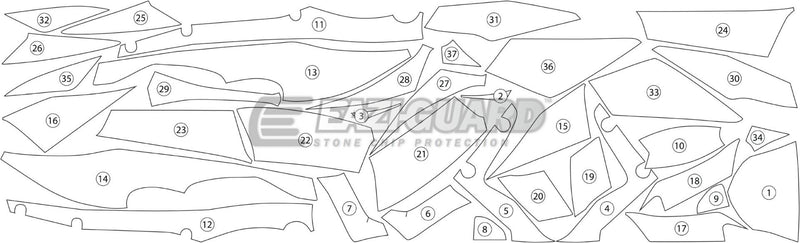 Eazi-Guard Paint Protection Film for Kawasaki Ninja H2 GUARDKAW011