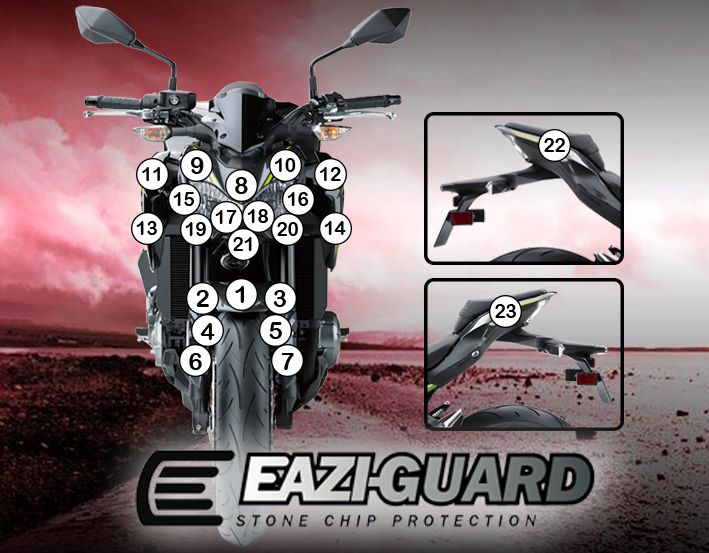 Eazi-Guard Paint Protection Film for Kawasaki Z900 (2017-2019) GUARDKAW014