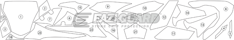 Eazi-Guard Paint Protection Film for Kawasaki Z900 (2017-2019) GUARDKAW014