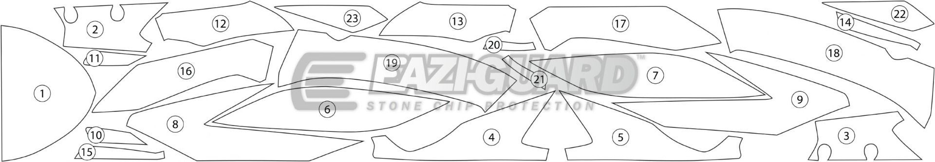 Eazi-Guard Paint Protection Film for Kawasaki Versys 1000 (2015-2018) GUARDKAW015