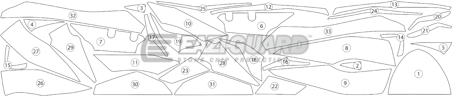 Eazi-Guard Paint Protection Film for Kawasaki Versys 1000 (2019) GUARDKAW020