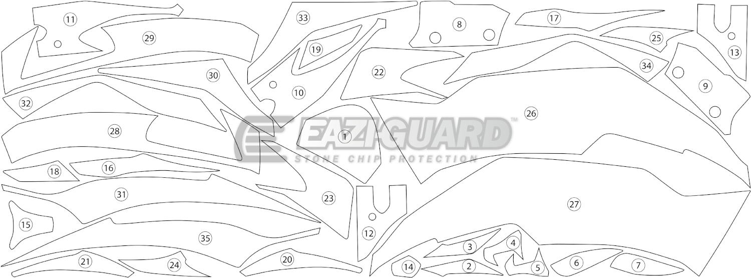 Eazi-Guard Paint Protection Film for Kawasaki ZX-6R (2019) GUARDKAW021