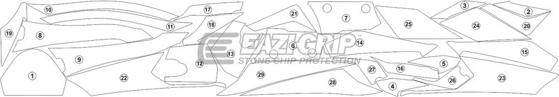 Eazi-Guard Paint Protection Film for Kawasaki Ninja 1000SX GUARDKAW023