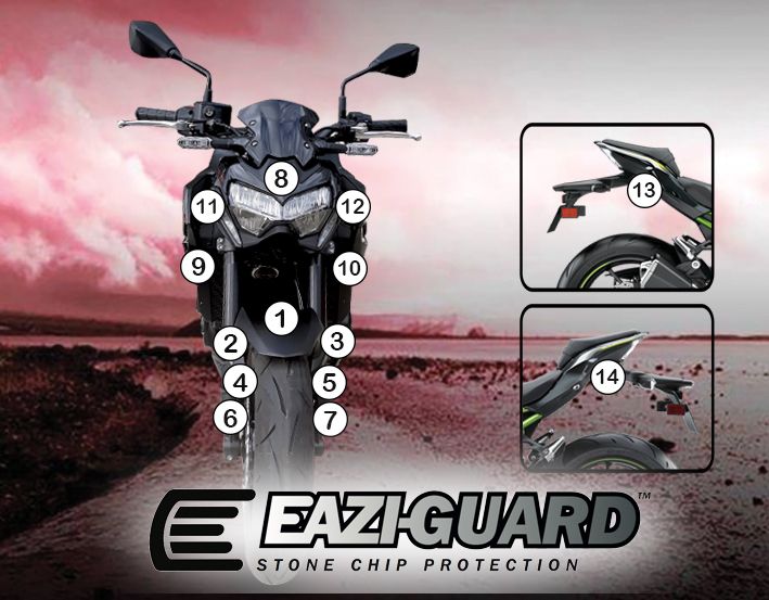 Eazi-Guard Paint Protection Film for Kawasaki Z900 (2020) GUARDKAW024