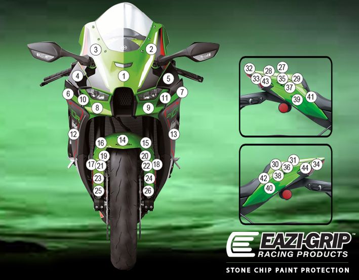 Eazi-Guard Paint Protection Film for Kawasaki ZX-10R RR GUARDKAW025