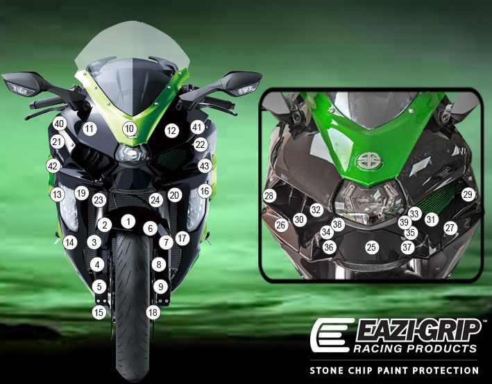 Eazi-Guard Paint Protection Film for Kawasaki H2 SX SE GUARDKAW028