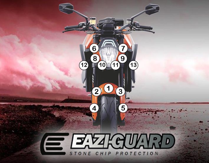 Eazi-Guard Paint Protection Film for KTM 1290 Super Duke R (2014-2016) GUARDKTM001