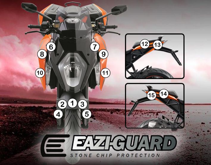 Eazi-Guard Paint Protection Film for KTM 1290 Super Duke GT (2016-2018) GUARDKTM004