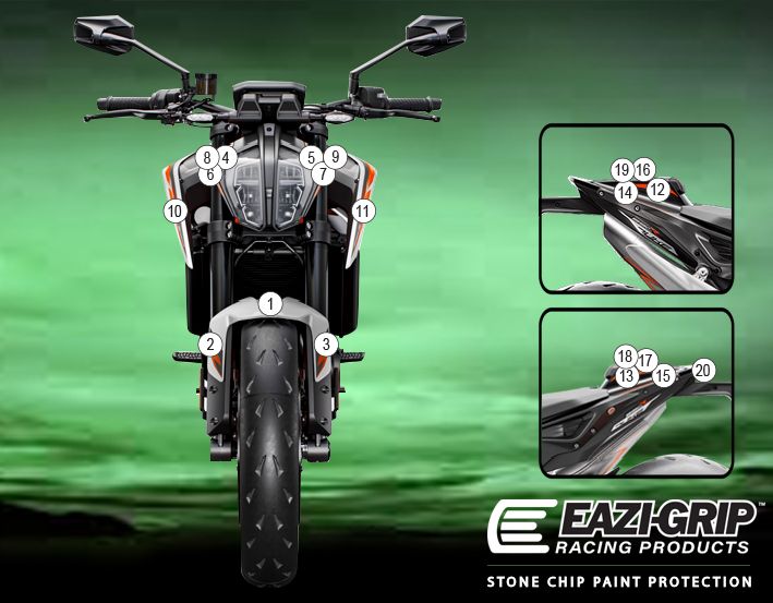 Eazi-Guard Paint Protection Film for KTM 890 Duke R GUARDKTM006