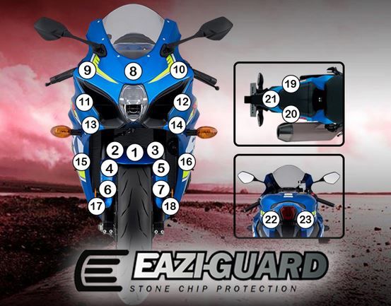 Eazi-Guard Paint Protection Film for Suzuki GSX-R 1000 GUARDSUZ004