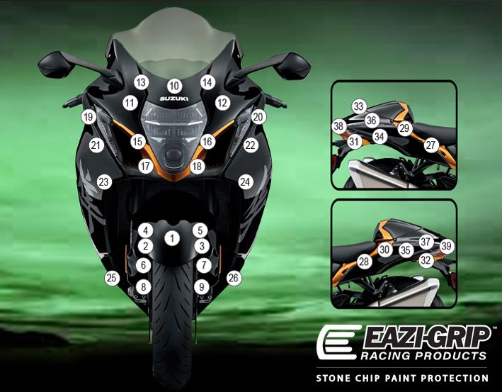 Eazi-Guard Paint Protection Film for Suzuki Hayabusa Gen III GUARDSUZ005