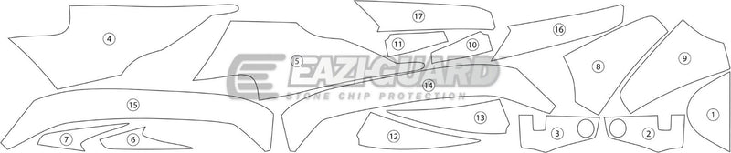Eazi-Guard Paint Protection Film for Triumph Daytona 675 / R (2013-2016) GUARDTRI004