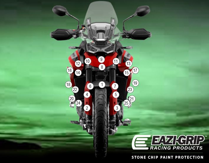 Eazi-Guard Paint Protection Film for Triumph Tiger 900 GT 850 Sport GUARDTRI008