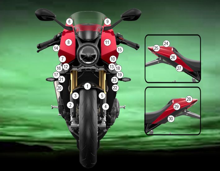 Eazi-Guard Paint Protection Film for Triumph Speed Triple 1200 RR GUARDTRI013