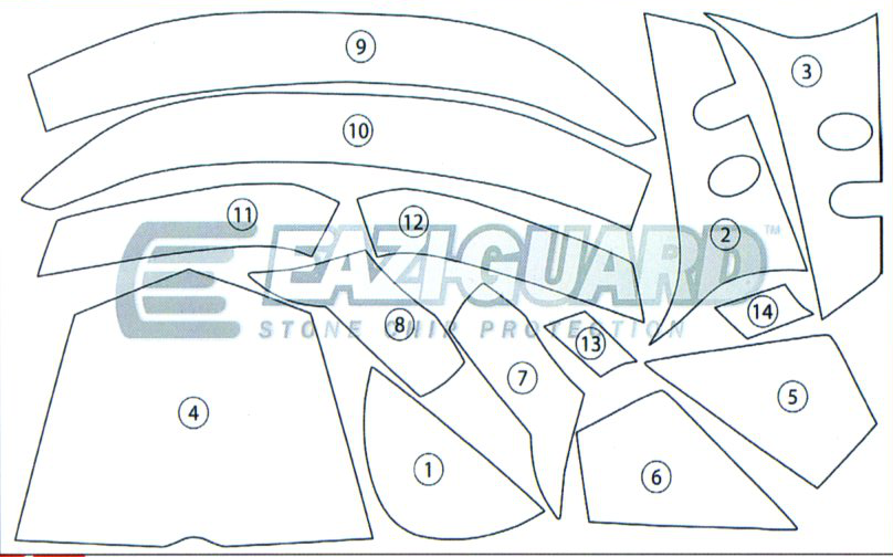 Eazi-Guard Paint Protection Film for Yamaha YZF-R1 (2015-2019) GUARDYAM001