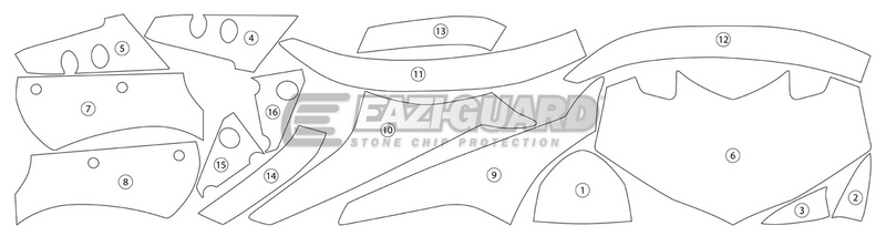 Eazi-Guard Paint Protection Film for Yamaha YZF-R1M (2015-2019) GUARDYAM005