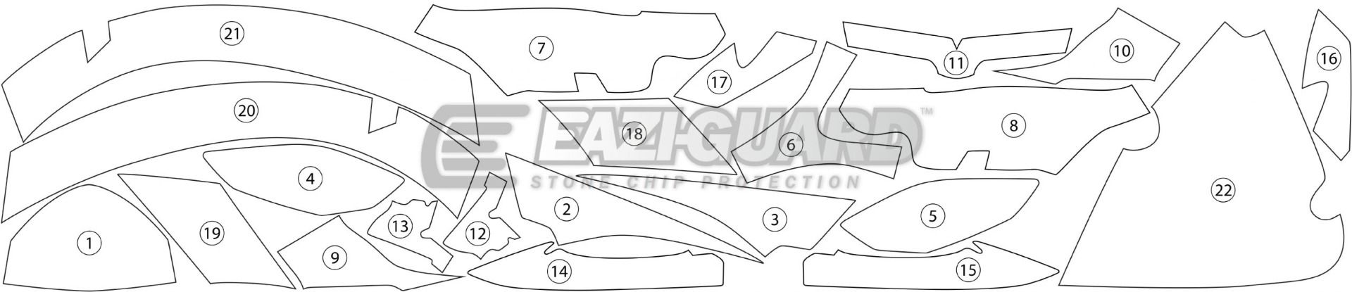 Eazi-Guard Paint Protection Film for Yamaha FJR1300A GUARDYAM006