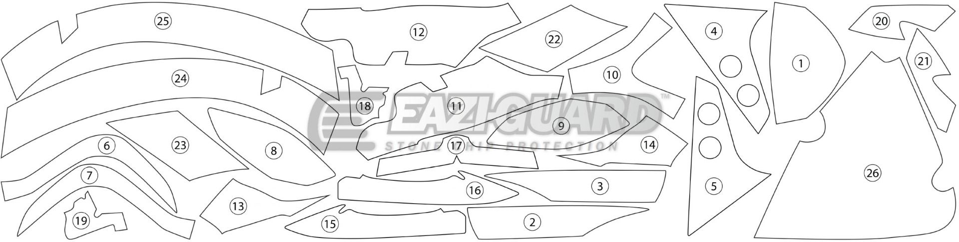 Eazi-Guard Paint Protection Film for Yamaha FJR1300AE/AS GUARDYAM007