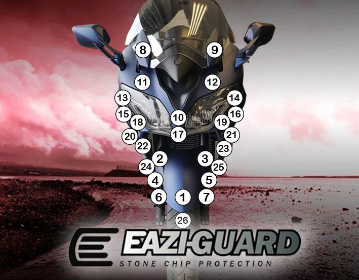 Eazi-Guard Paint Protection Film for Yamaha FJR1300AE/AS GUARDYAM007