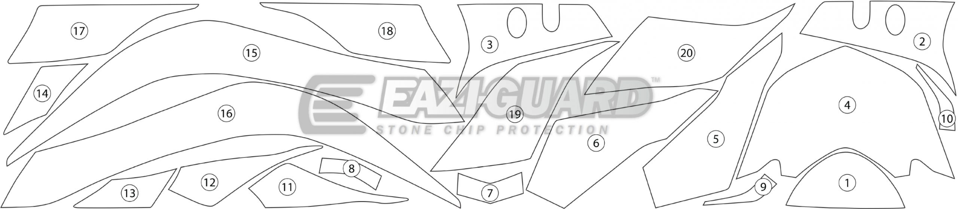 Eazi-Guard Paint Protection Film for Yamaha YZF-R6 GUARDYAM008