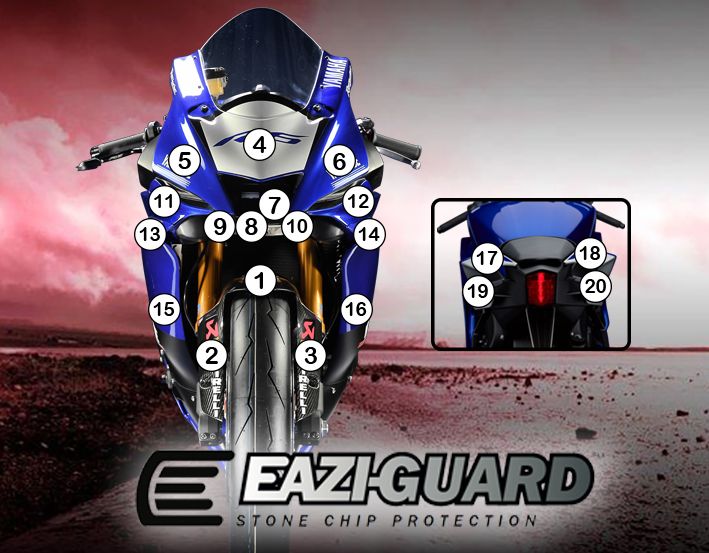 Eazi-Guard Paint Protection Film for Yamaha YZF-R6 GUARDYAM008