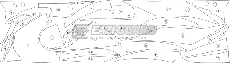 Eazi-Guard Paint Protection Film for Yamaha YZF-R3 (2019) GUARDYAM009