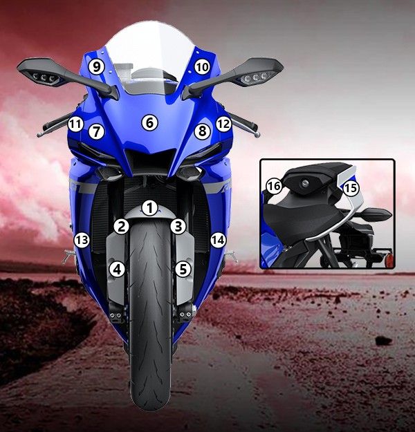Eazi-Guard Paint Protection Film for Yamaha YZF-R1 (2020) GUARDYAM010