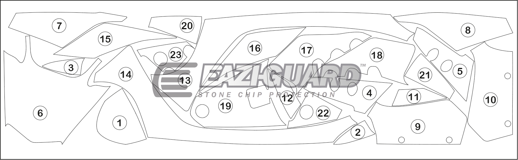 Eazi-Guard Paint Protection Film for Yamaha YZF-R1M (2020) GUARDYAM011