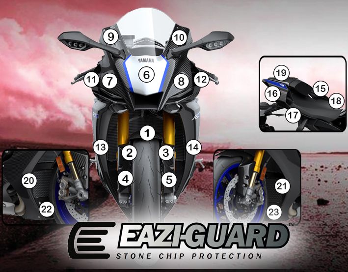 Eazi-Guard Paint Protection Film for Yamaha YZF-R1M (2020) GUARDYAM011