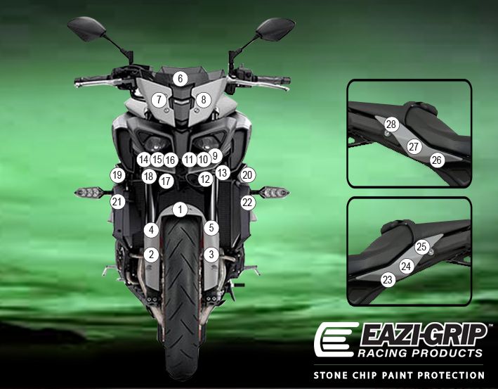 Eazi-Guard Paint Protection Film for Yamaha MT-10 (2020) GUARDYAM013