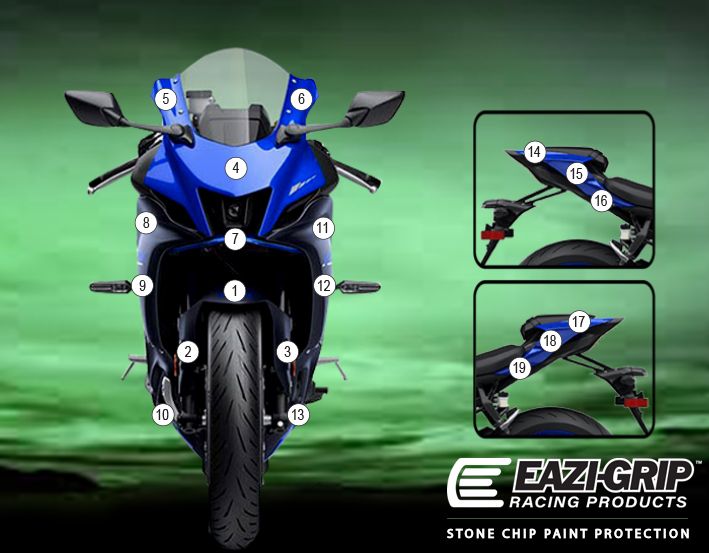 Eazi-Guard Paint Protection Film for Yamaha YZF-R7 GUARDYAM014