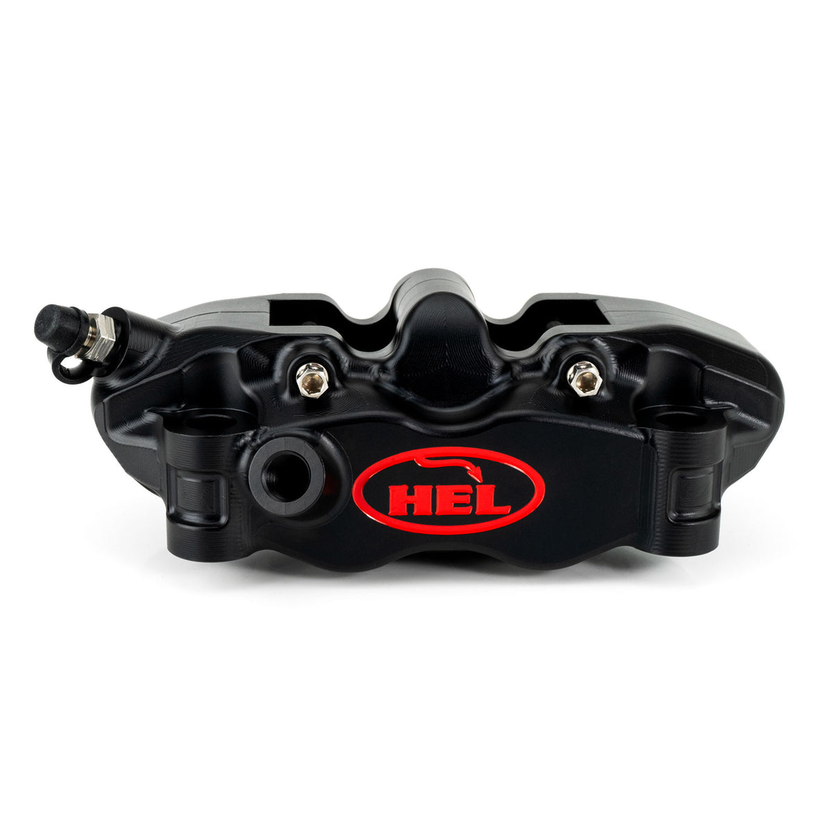 HEL V2 Solid Billet 4 Piston Front Radial Brake Calipers (Pair) Finned