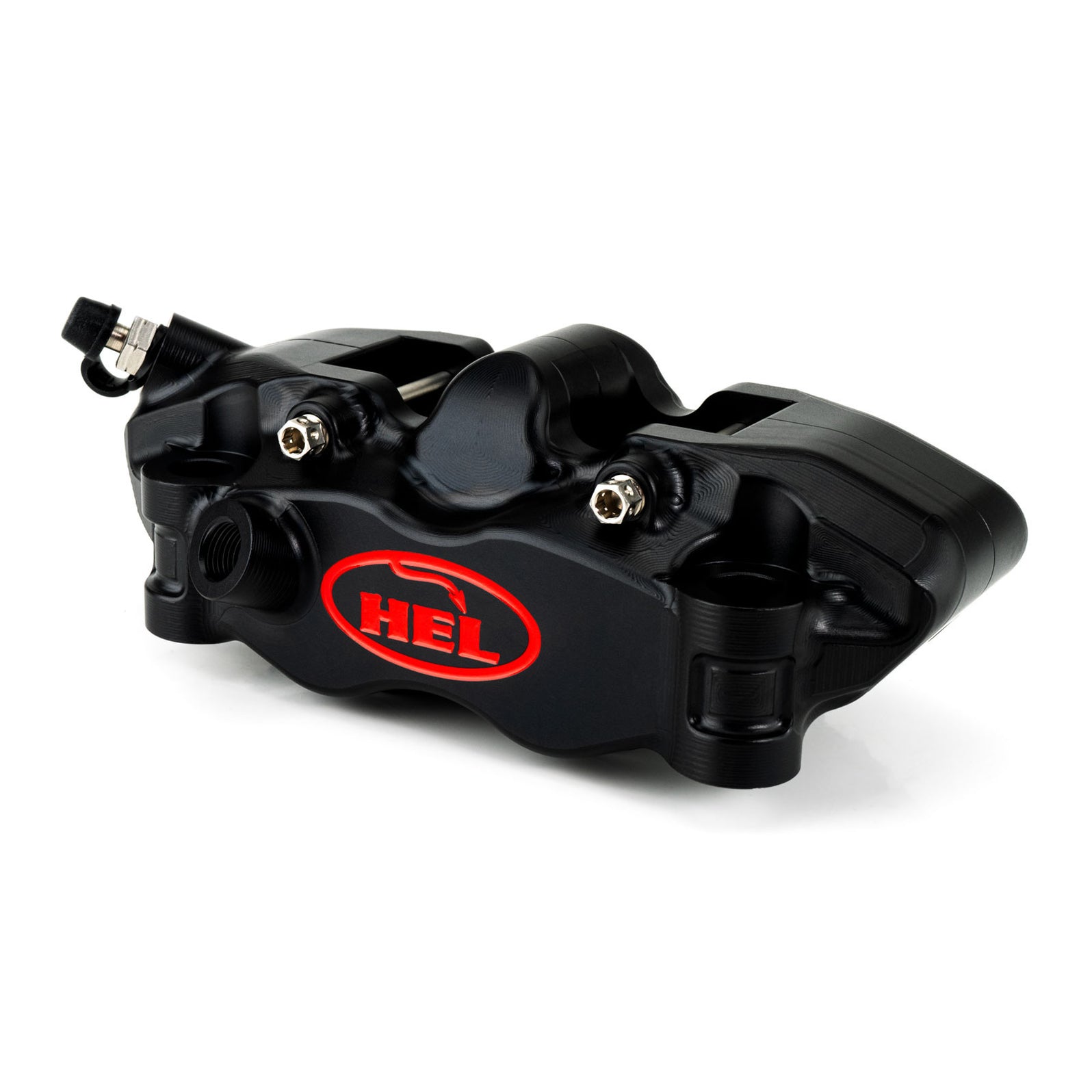 HEL V2 Solid Billet 4 Piston Front Radial Brake Calipers (Pair) Finned