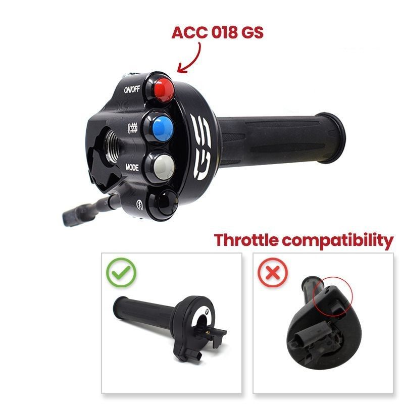 Jetprime Throttle Case with Integrated Switches for BMW F R GS (JPACC018GS)
