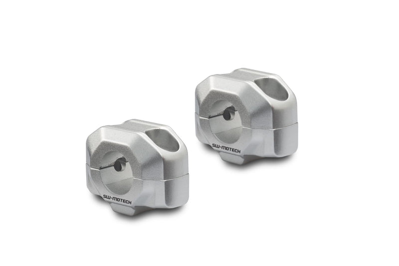 Bar riser for diam 22 mm handlebar. H=15 mm. Silver. (LEH.00.039.22001.15/S)  [Clearance]