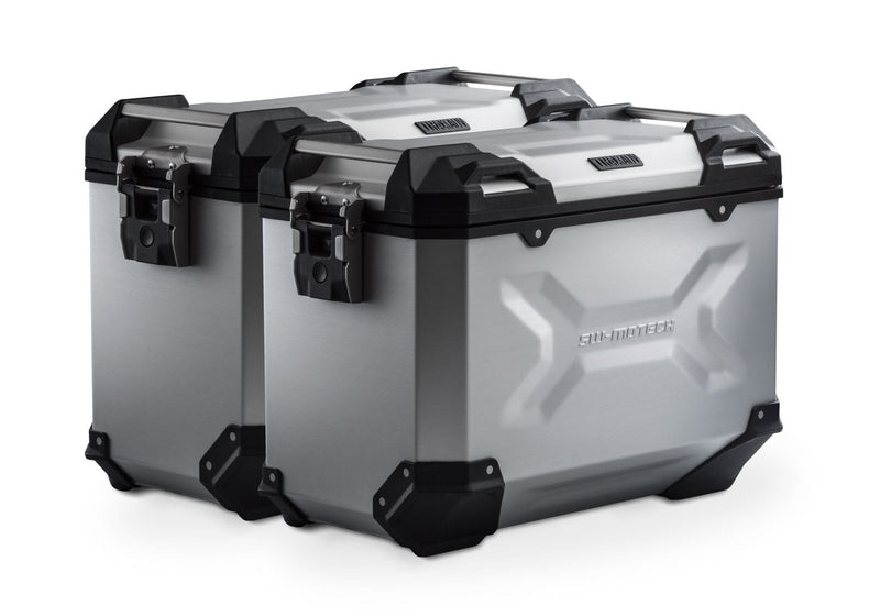 TRAX ADV aluminium case system.Silver. 45/45 l. Honda NC750X/XD, NC750S/SD.(KFT.01.699.70101/S)