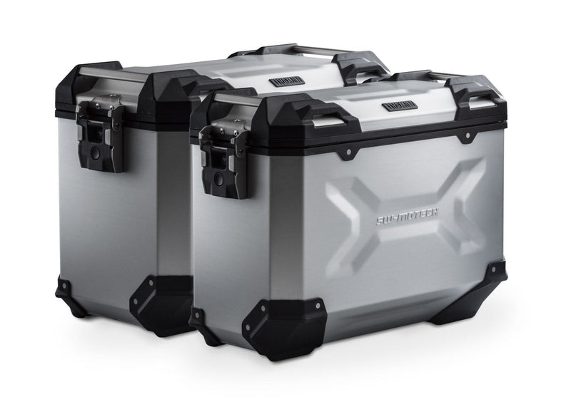 TRAX ADV aluminium case system.Silver. 45/37L. Tiger 1200 Rally / GT Explorer.(BOM)(KFT.11.905.70102/S)