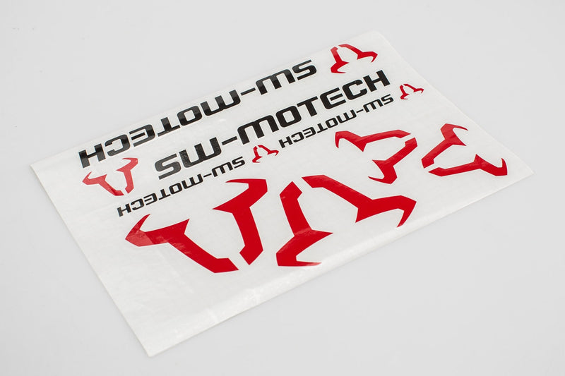 Sticker set SW-MOTECH.310x260 mm. Bull: red, SW-Motech: black.(WER.GIV.016.10001)