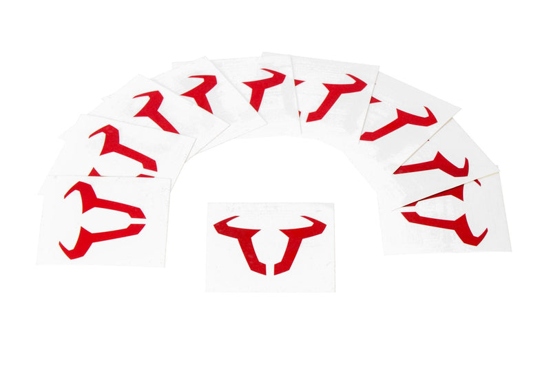 SW-MOTECH tattoo bull. 60x60mm. 10 pack. Temporary tattoo. Red. (WER.GIV.041.10000)