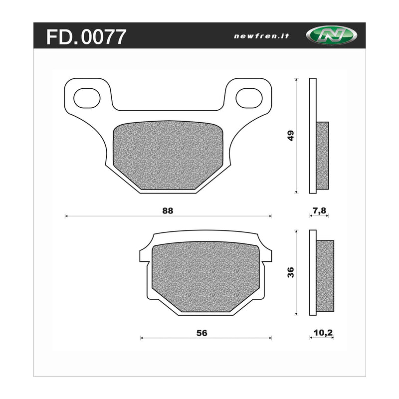 Newfren Rear Brake Pads (Single Set) A