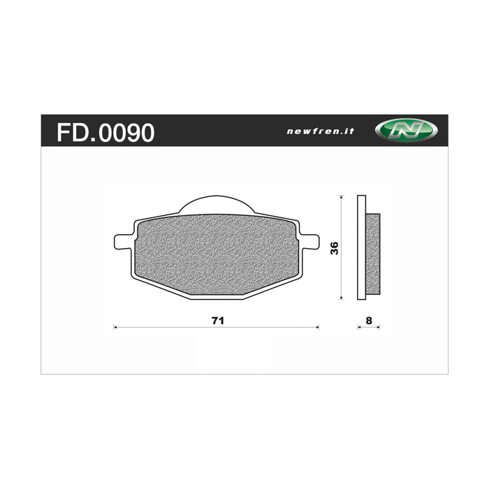 Newfren Rear Brake Pads (Single Set) B