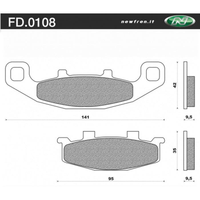 Newfren Rear Brake Pads (Single Set) B