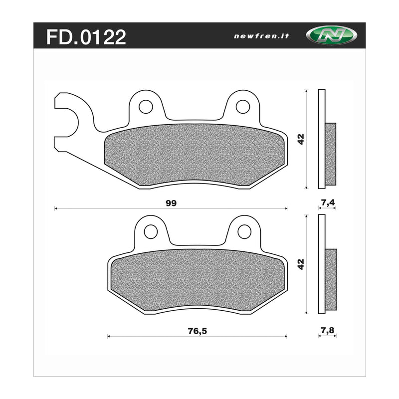 Newfren Rear Brake Pads (Single Set) A