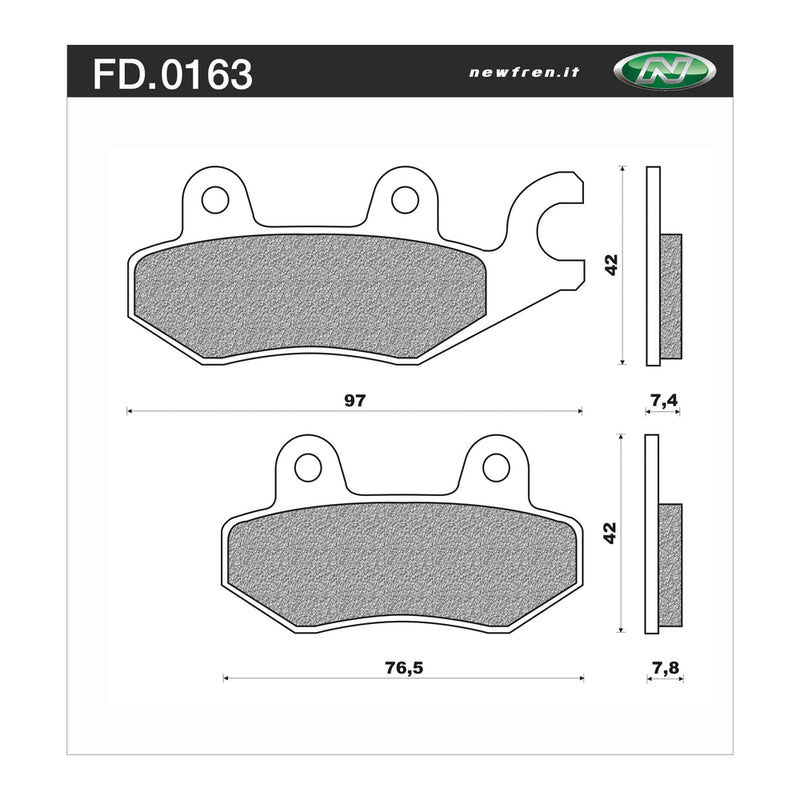 Newfren Sintered Front Brake Pads (Pair)