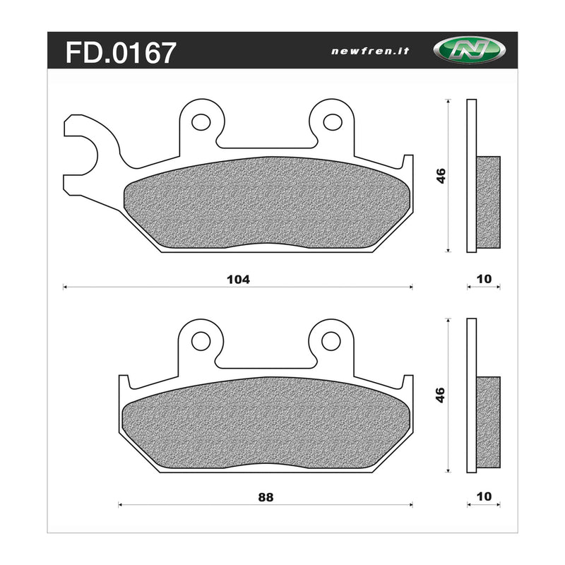 Newfren Sintered Front Brake Pads (Pair)