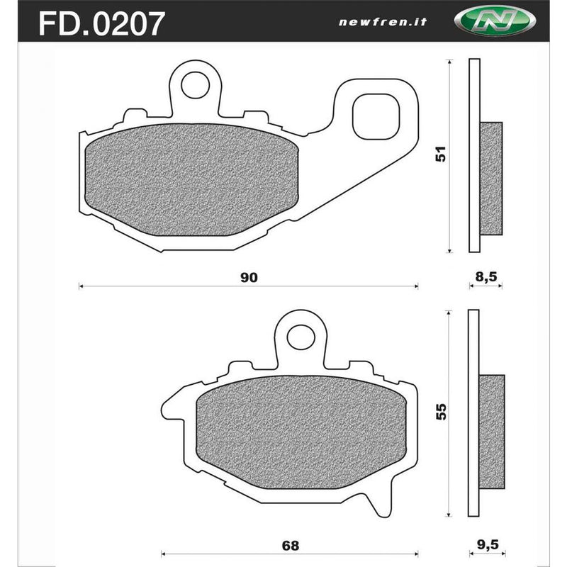 Newfren Rear Brake Pads (Single Set) A