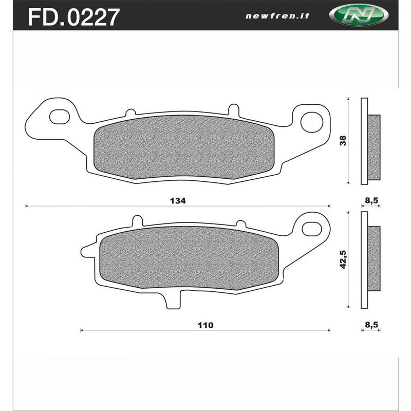 Newfren Sintered Front Brake Pads (Pair)