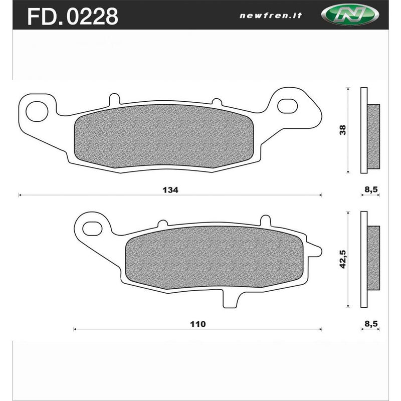 Newfren Sintered Front Brake Pads (Pair)